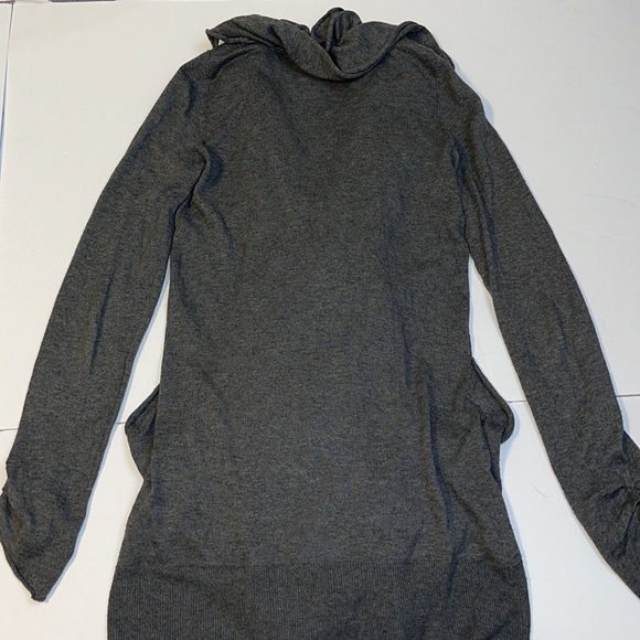 Anthropologie Moth Grey Ruffle Front Cardigan - Women’s Size Medium - Picture 4 of 8